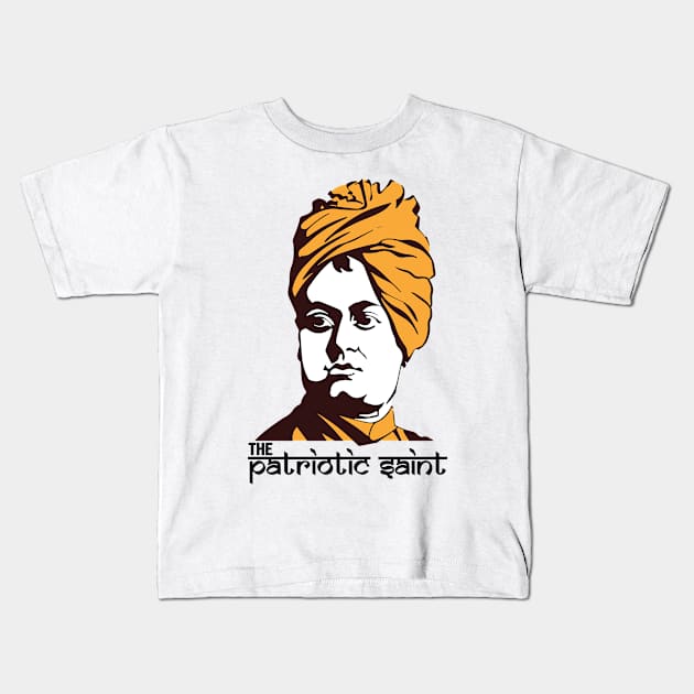 Swami Vivekananda The Patriotic Saint India Kids T-Shirt by alltheprints